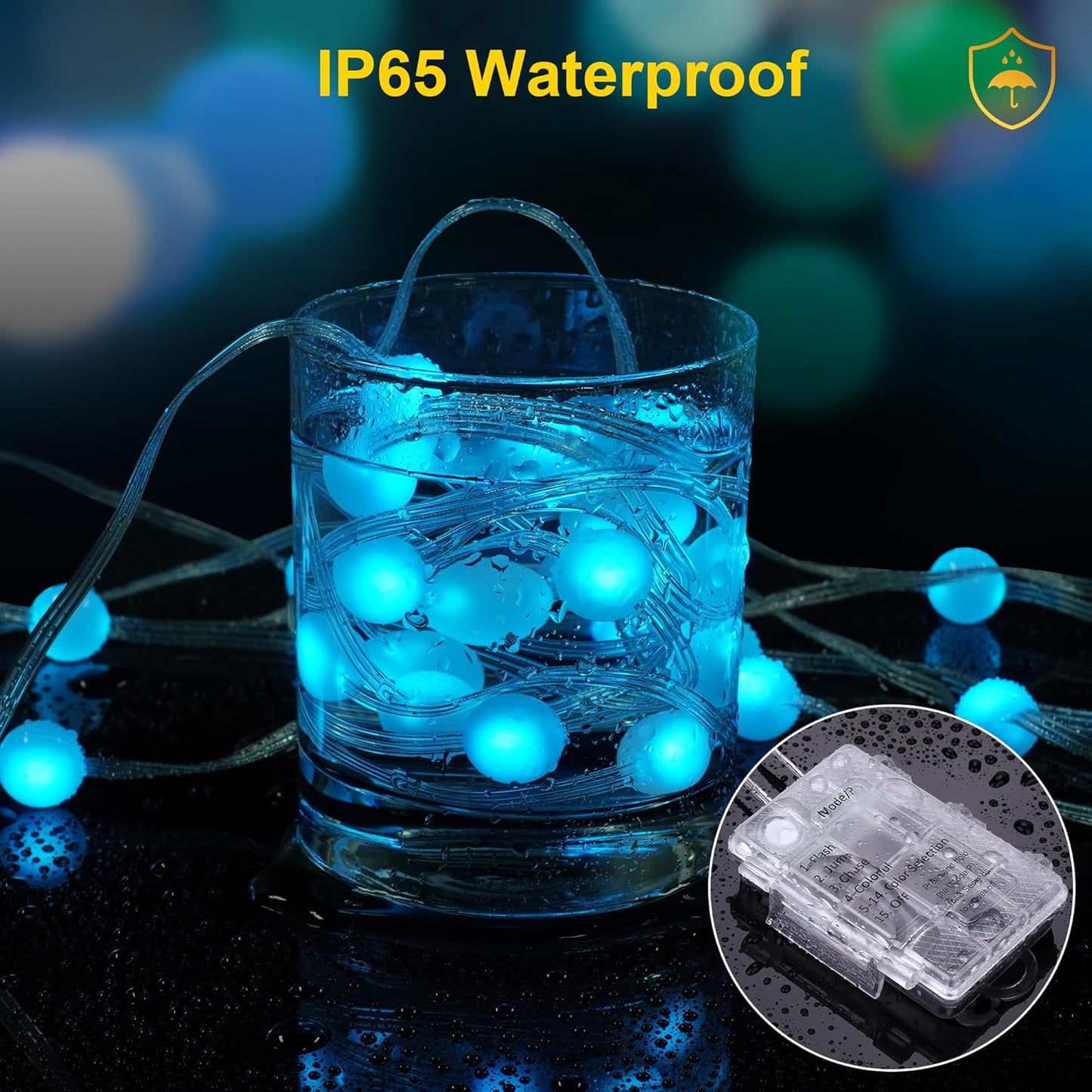 Fairy Lights Color Changing 16.5FT String Lights with Remote, 2-Pack Mini Ball LED Twinkle Lights USB Plug or Battery Powered for Indoor Outdoor Waterproof Party Garden Camping Decoration