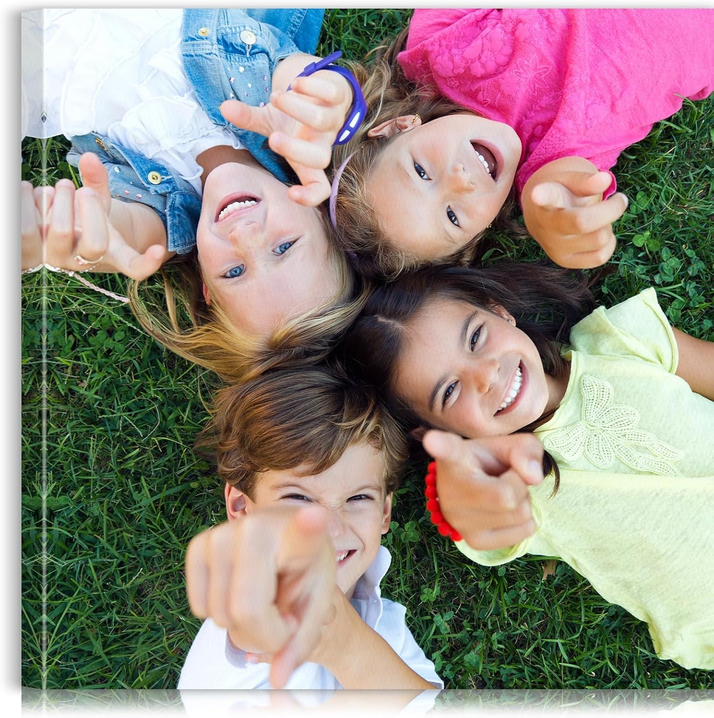 Custom Canvas Prints with Your Photos - Personalized Pictures Print, Customized Photo Gifts, Wall Art Poster Canvas Printing for Wedding, Family, Baby, Pets, Home Office Decor, Wrapped Frame 20x20