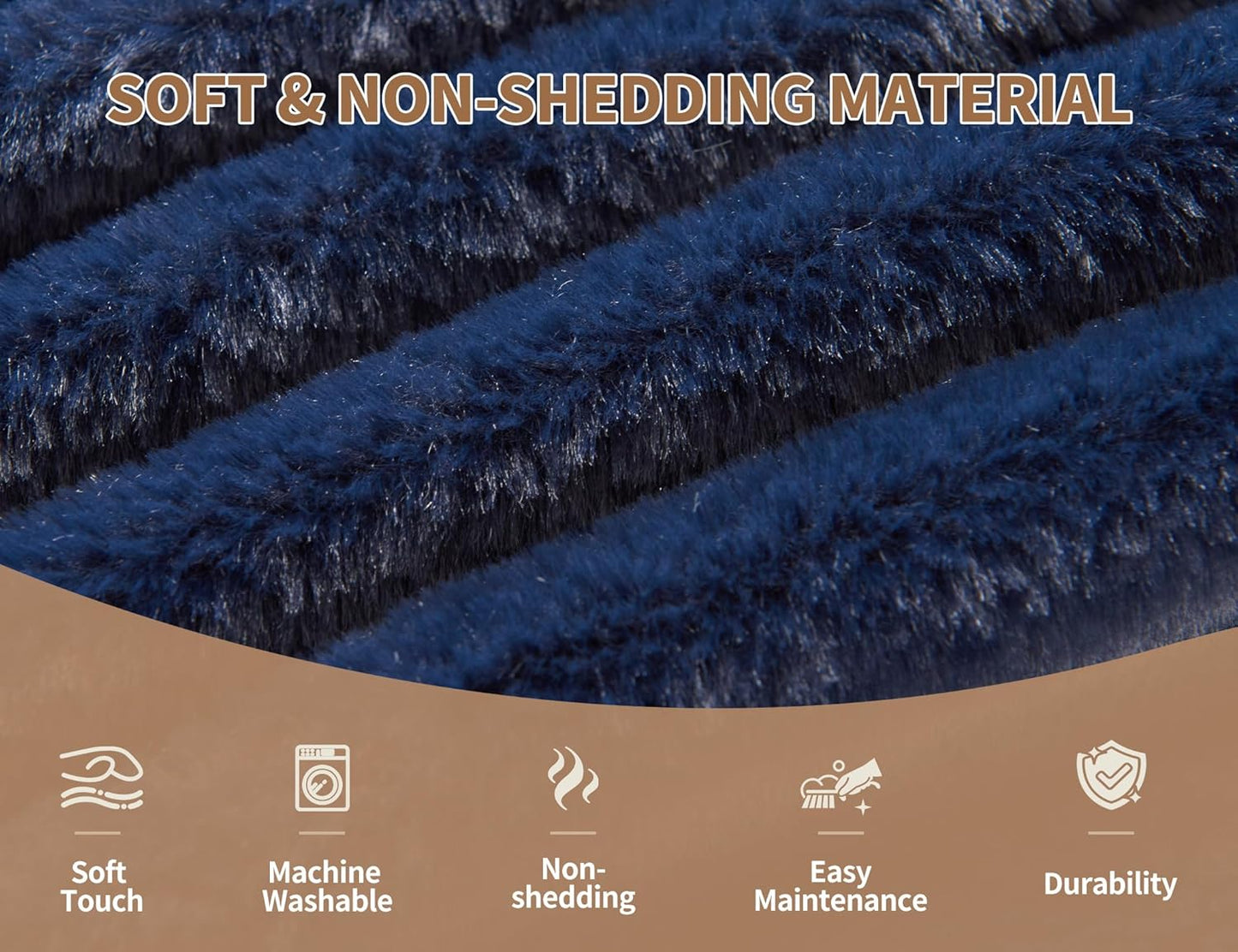 Boho Ottoman Living Room Furniture 20"x15" Round Ottomans Pouf Couch Foot Rest Navy Pouf Ottoman Foot Rest with Foam Chunk Filling Pouffe Ottomans Stuffed Foot Rests Poufs for Couch