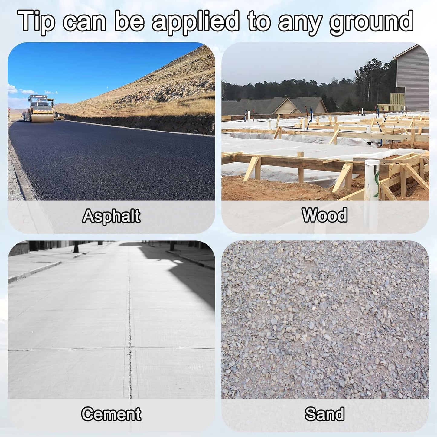 VVOKGO 16 Inch Rebar Stakes Metal Asphalt Anchoring Spikes Ground (12pcs), 1/2 Inch Diameter Galvanized Landscape Anchors Heavy Duty for Speed Bump, Handicap Threshold Ramps, Parking Limits Curb, Tarp