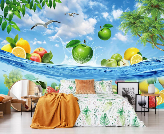 Fruit Wall Mural Wallpaper for Bedroom Living Room(Not Peel and Stick)