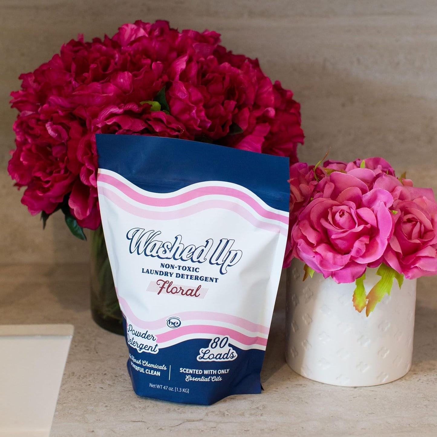 Floral Laundry Detergent Powder | Only 100% Pure Essential Oils | Safe for Sensitive Groups | Powerful Clean | Plant & Mineral-Based | Made in USA