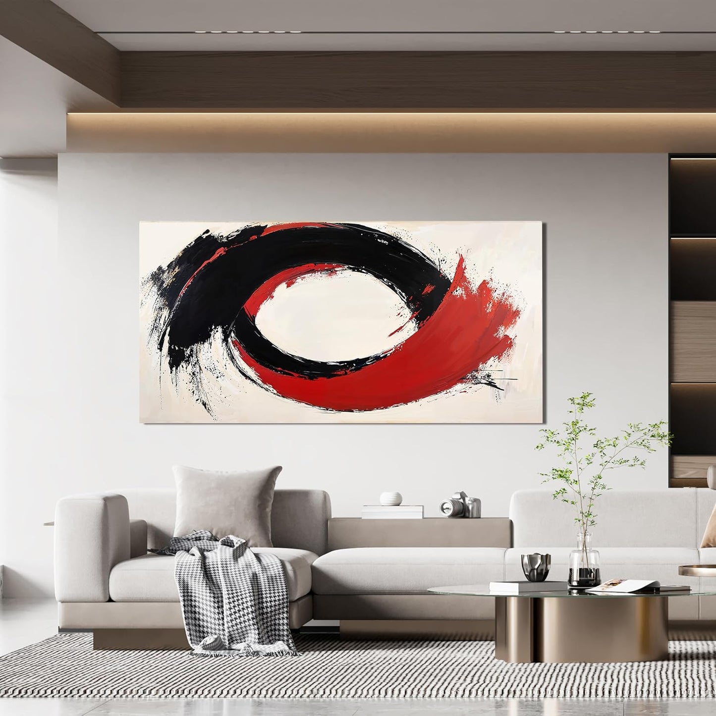 Canvas Wall Art Decor Black and White Wall Art Prints Abstract Canvas Art Wall Decor Modern Abstract Wall Art Decorations Wall Art Pictures for Living Room Artwork for Walls Home Office Decor 20"X40"