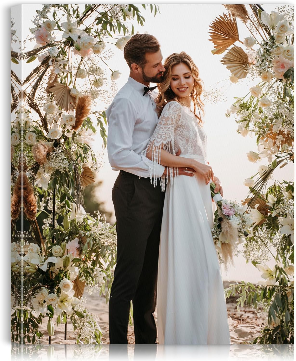 Custom Canvas Prints with Your Photos - Personalized Pictures Print, Customized Photo Gifts, Wall Art Poster Canvas Printing for Wedding, Family, Baby, Pets, Home Office Decor, Wrapped Frame 24x30