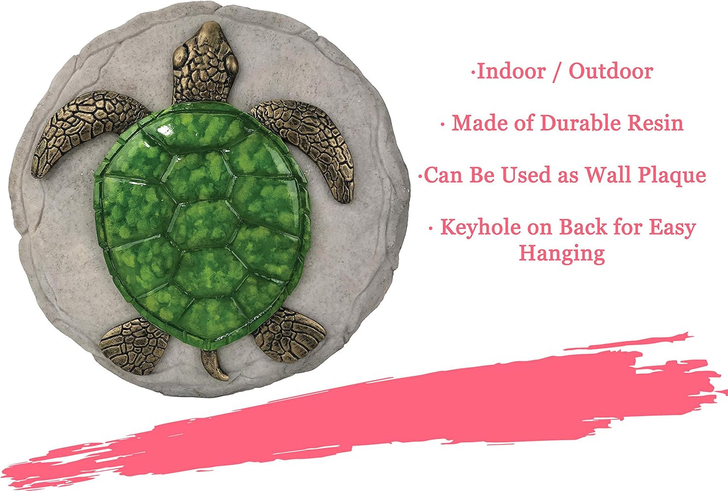 Spoontiques -Garden Décor - Turtle Stepping Stone - Decorative Stone for Garden