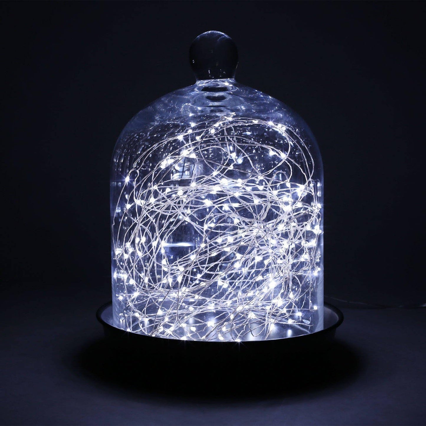 2 x20LEDs Fairy Lights Battery Operated, Silver Wire 2 Mode Chains String Lights for Bedroom Christmas Party Decoration (Cool White, 6.6)