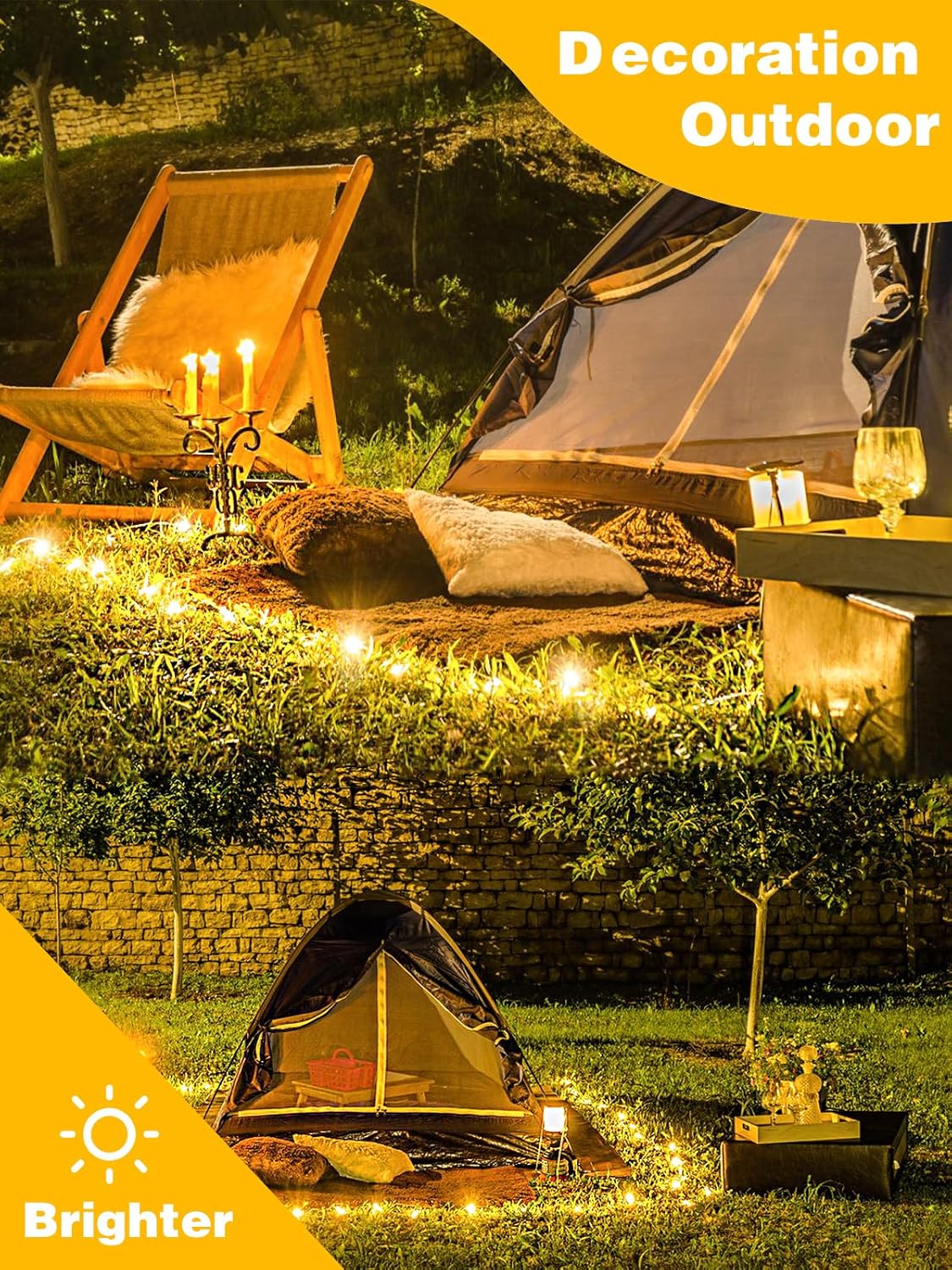 2 Pack 200LED Battery Operated Fairy Lights with Remote, 8 Modes LED String Lights with Timer, Dimmable, Memory Function, Waterproof Twinkle Lights for Outdoor Indoor Christmas Decor(Warm White)