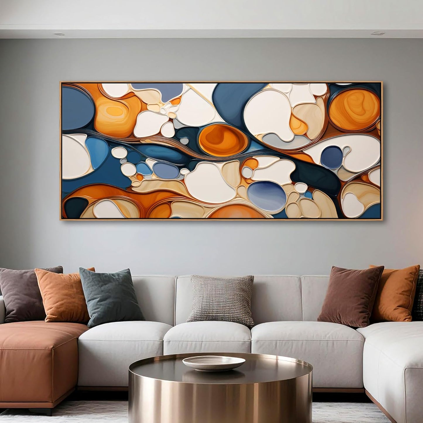 Mofutinpo Large Abstract Canvas Wall Art - Framed Wall Decor for Living Room, Bedroom, Office - Modern Colorful Wall artwork, Bedroom Aesthetic Room Decorations, Oil Painting pictures