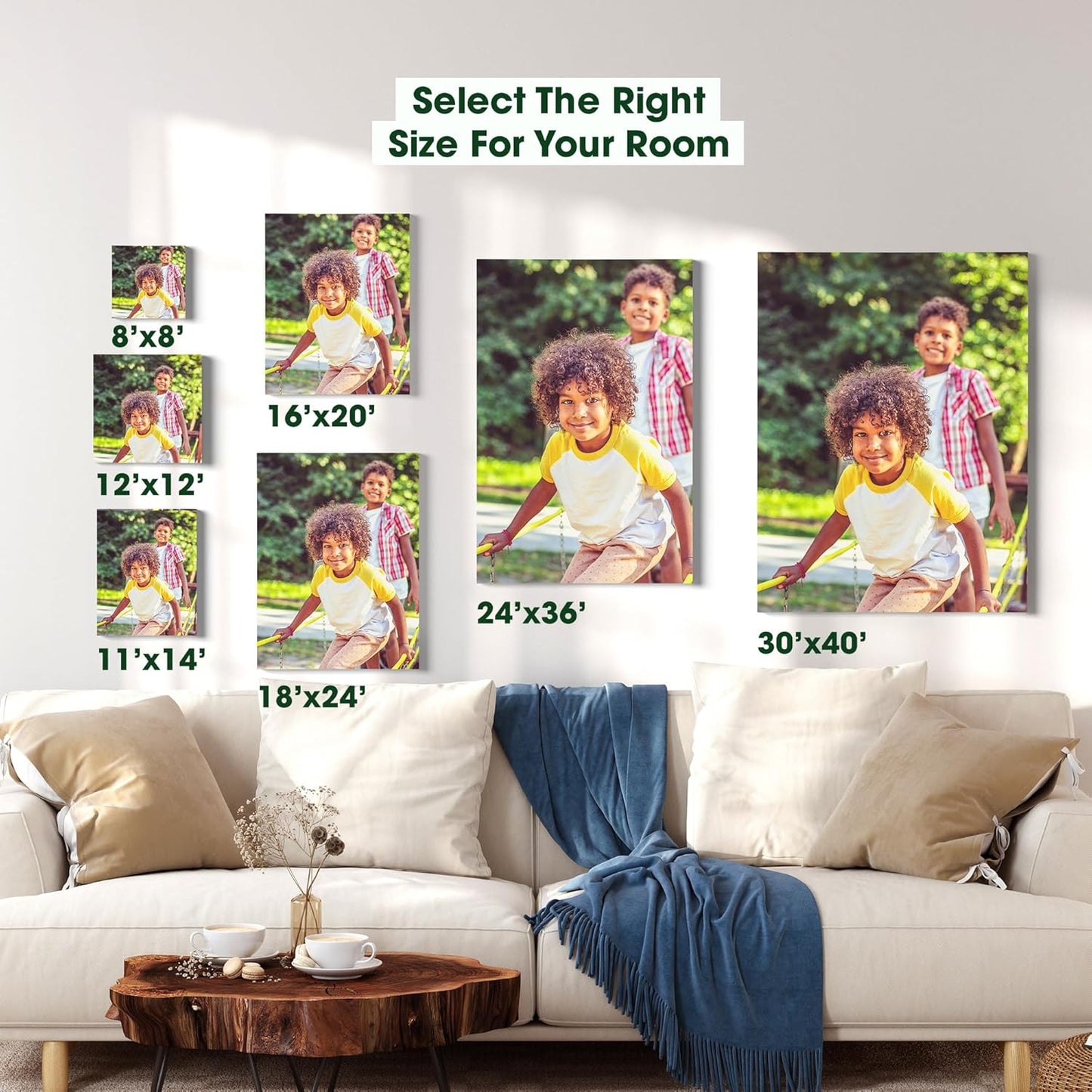 BuildASign Custom Canvas Prints with Your Photos – Personalized Picture To Canvas Wall Art, Perfect for Home Decor, Gifts & Keepsakes, Ready to Hang (11" L x 14" W x .75”D)