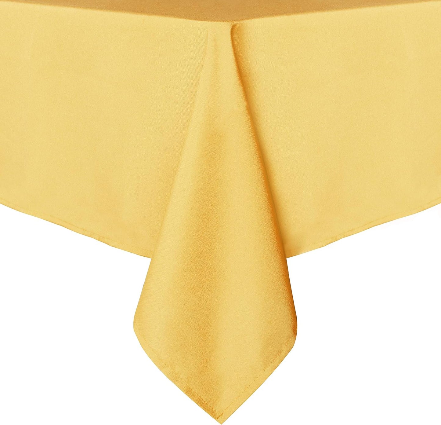 sancua Rectangle Tablecloth - 70 x 90 Inch - Stain and Wrinkle Resistant Washable Polyester Table Cloth, Decorative Fabric Table Cover for Dining Tables, Buffet Parties and Camping, Yellow