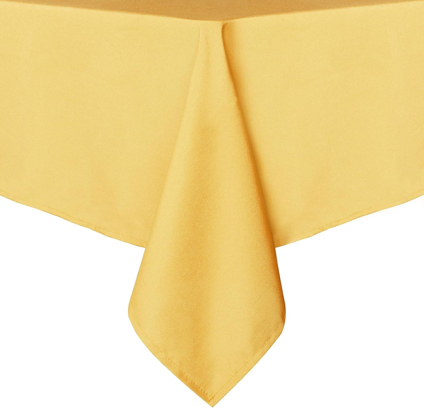 sancua Rectangle Tablecloth - 60 x 84 Inch - Stain and Wrinkle Resistant Washable Polyester Table Cloth, Decorative Fabric Table Cover for Dining Tables, Buffet Parties and Camping, Yellow