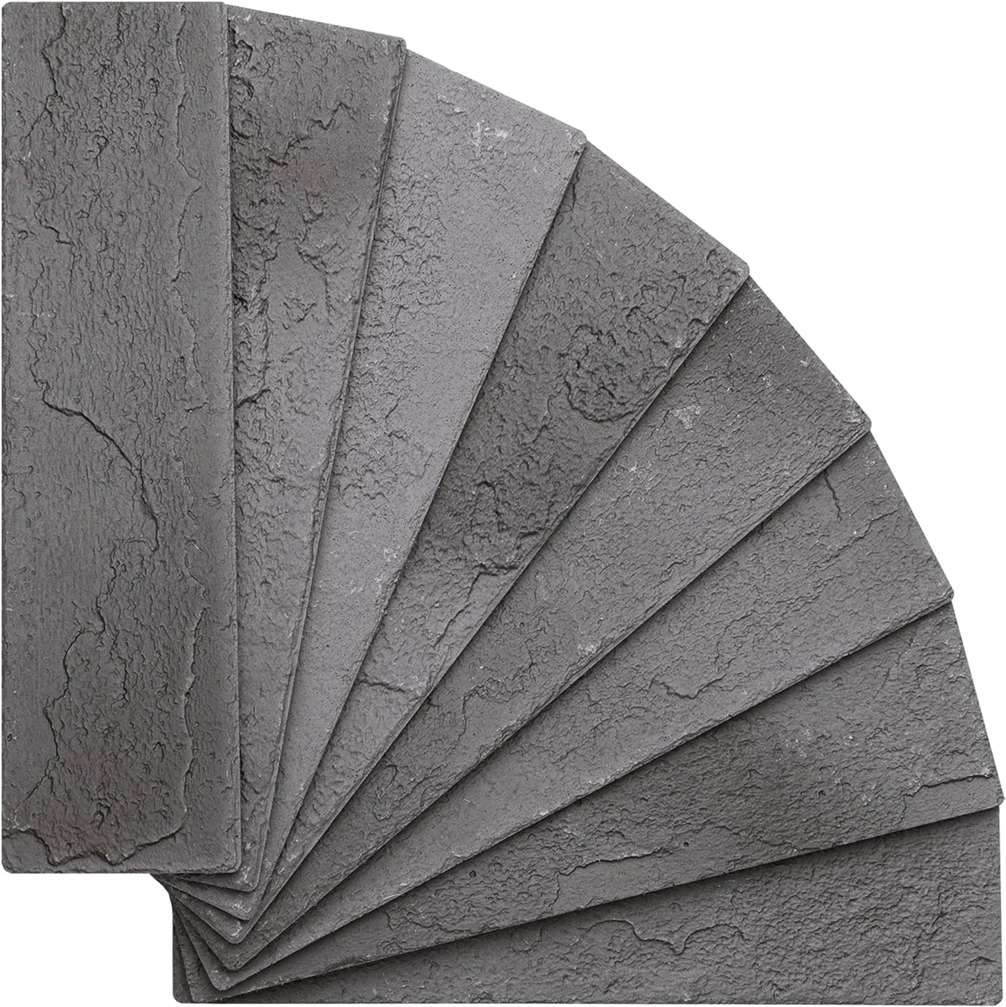 Vintage Faux Brick Wall Tiles, 3D Thin Brick Veneers for Bedroom, Bathroom, Kitchen, Fireplace and Fence Wall Panels (100, Grey)