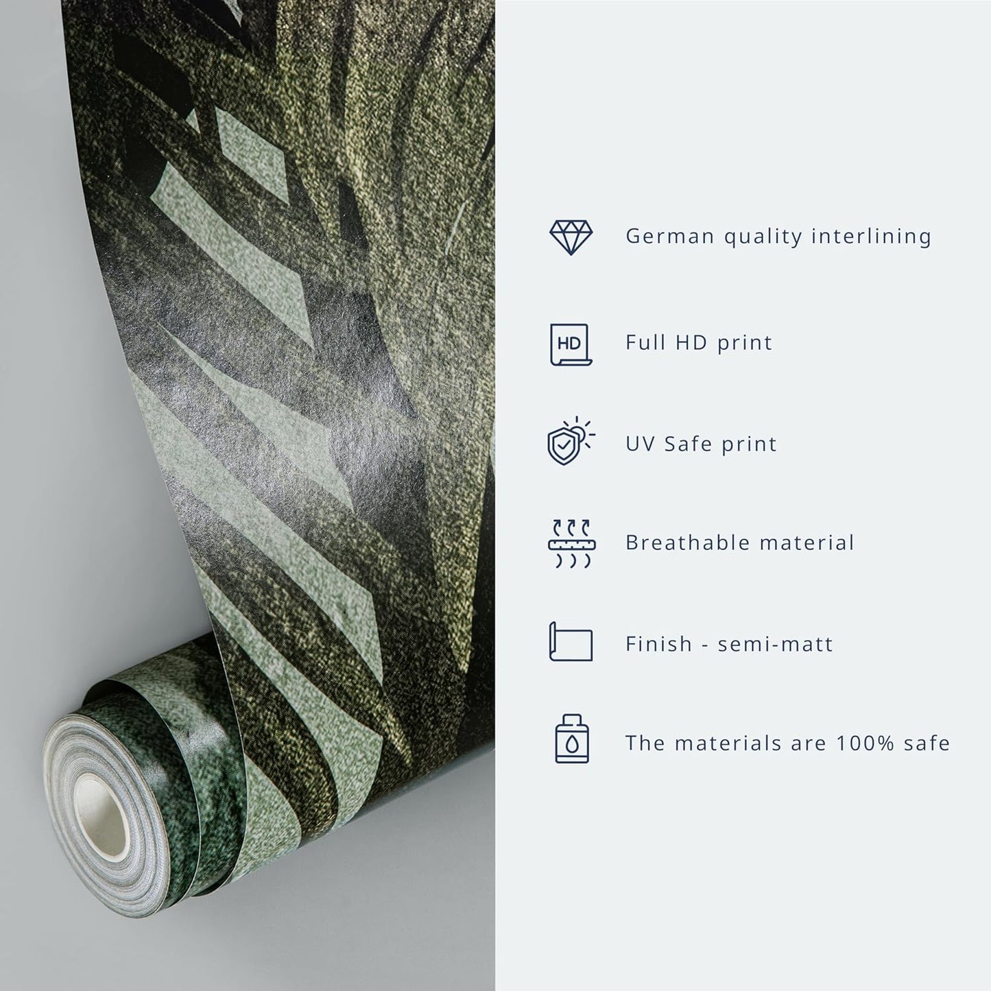 artgeist Wall Mural Leaves 157"x110"XXL Non-Woven Wallpaper Fleece Wall Decor Photo Print Picture Image Design Palm Abstract Nature Botanical b-C-0855-a-a