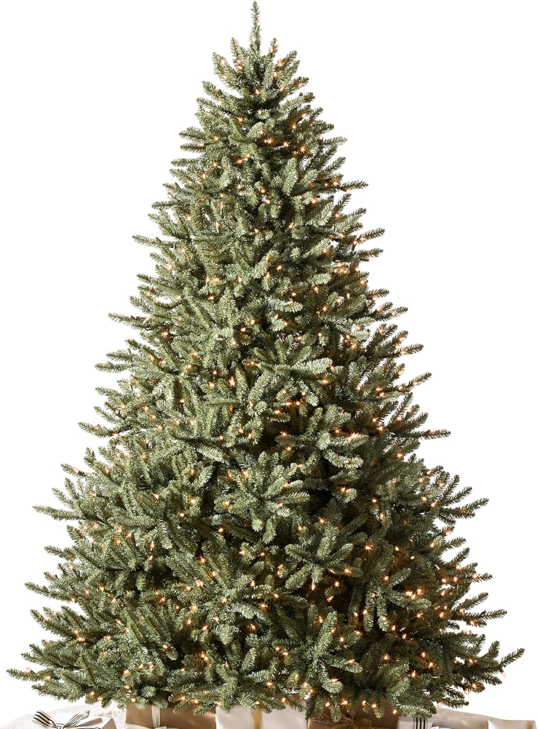 Balsam Hill 15 ft Pre-Lit Classic Blue Spruce - Artificial Christmas Tree with 11,454+ Tips, 3300 Hand-Strung Clear LED Lights, Easy Plug System & Premium Stand for Indoor Holiday Decorating