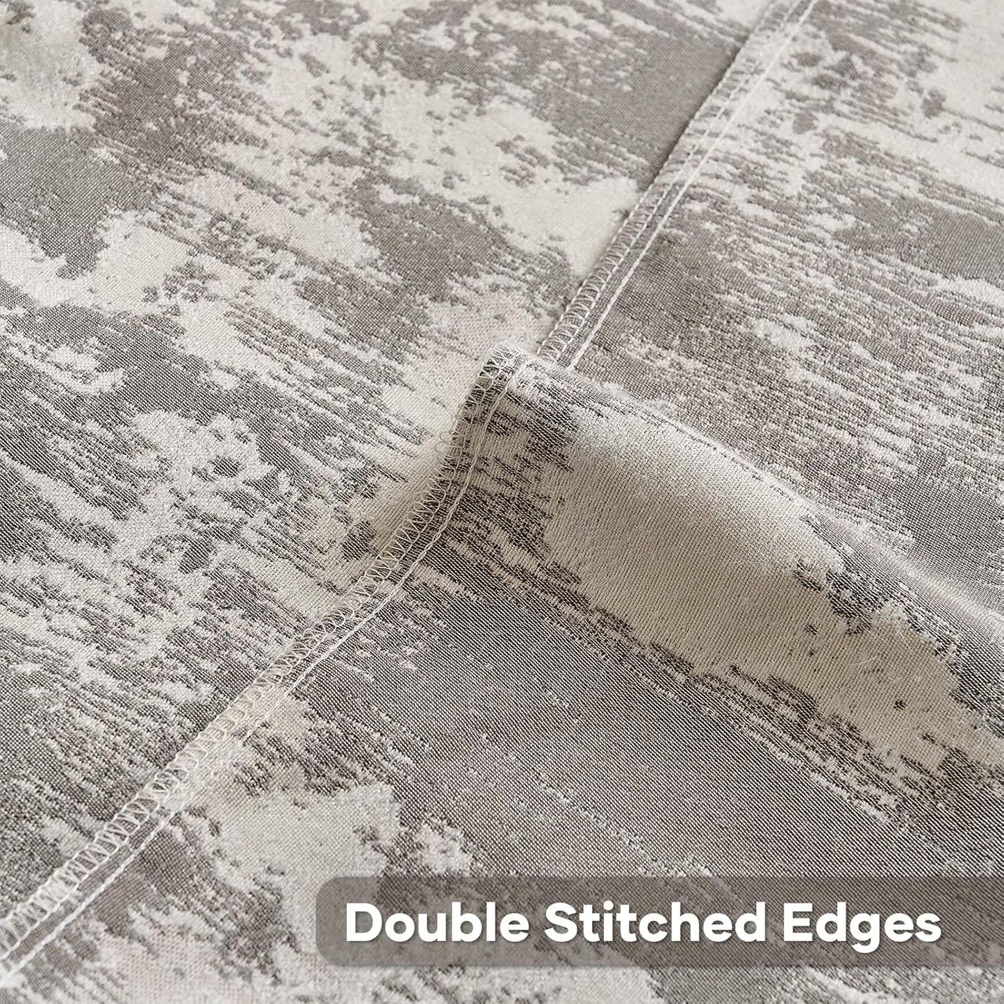 FUTEI Black White Decorative Throw Pillow Covers 20x20 Inch Set of 2,Soft Faux Cashmere Jacquard - Textured & Cozy Cushion Case,Modern Home Decor for Couch Bed Living Room