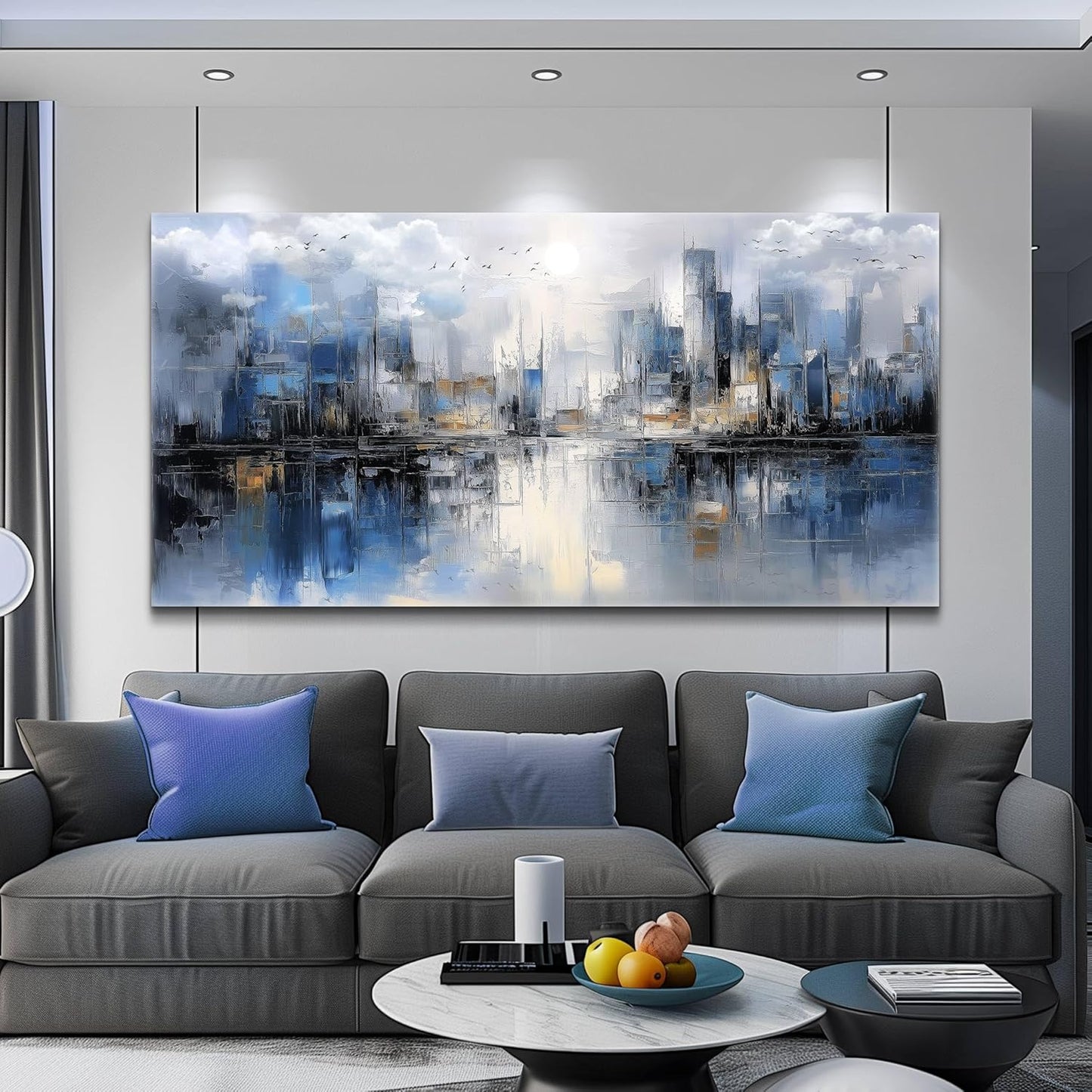 Large Wall Decor for Living Room Canvas Wall Art for Office Wall Decorations for Bedroom Abstract Watercolor Painting Artwork Room Home Decor 24x48 in