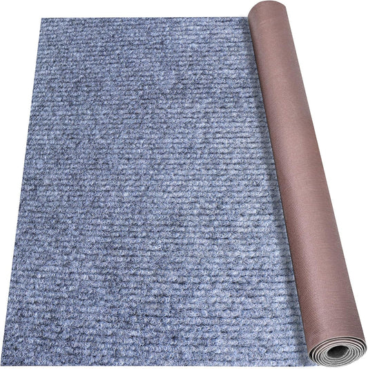 Marine Carpet,6 FT x 14 FT Blue-Gray Indoor Outdoor Carpet 0.2" Thick Boat Carpet with Water-Proof TPE Backing, Non-Slide Outdoor Marine Carpet Roll for Home, Patio, Porch, Deck