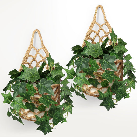 2PK Wall Planters for Indoor Plants, Macrame Plant Hanger | Wall Planter, Plant Hanger, Hanging Planter (2PK, for 6 inch Pot)