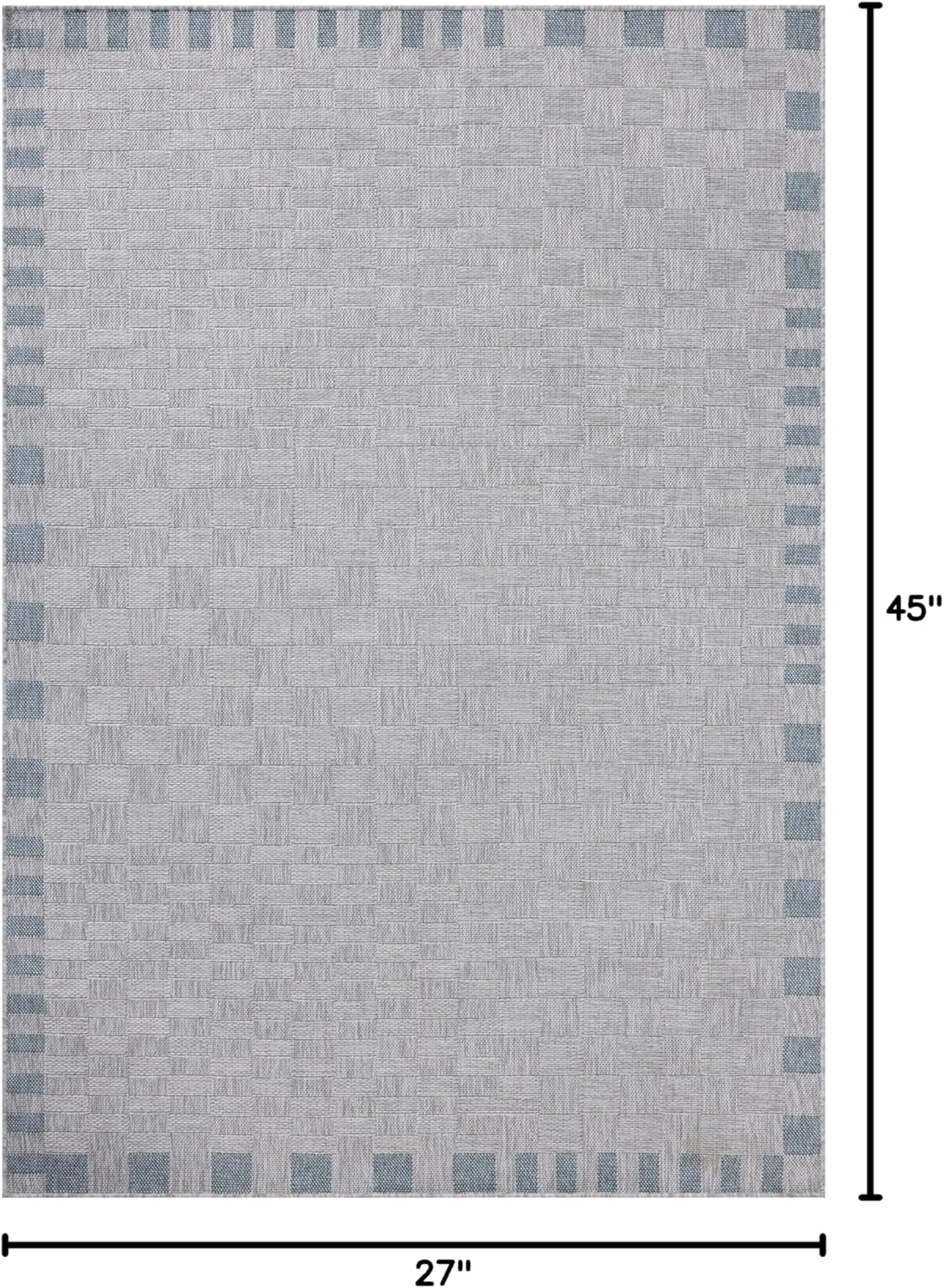 Loloi Amber Lewis Topanga Collection TOP-07 Silver/Blue 2'-3" x 3'-9" Indoor/Outdoor Area Rug