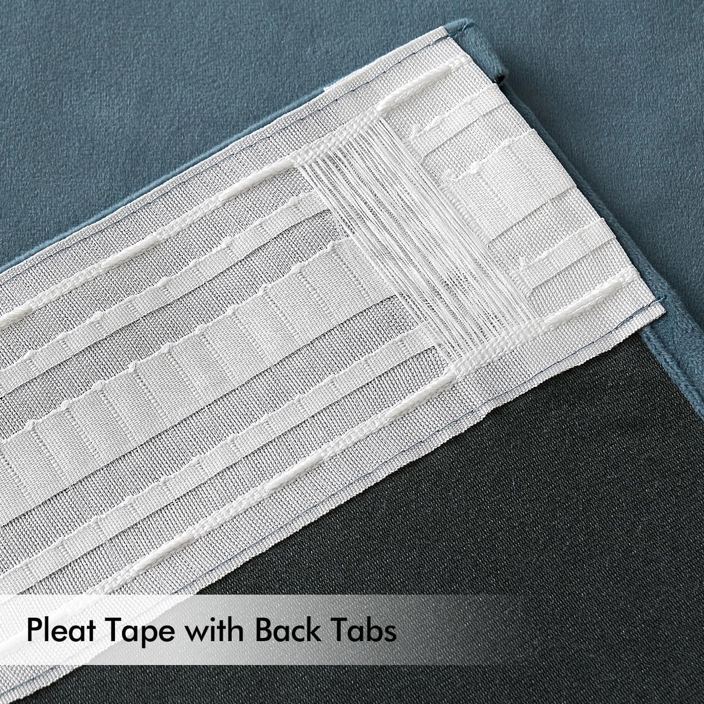 MIULEE Stone Blue Velvet Curtains 84 inches Long 2 Panels - Luxury Pinch Pleated Room Darkening Window Drapes for Bedroom Living Room Thermal Insulated Super Soft, Back Tab Rod Pocket Light Blue