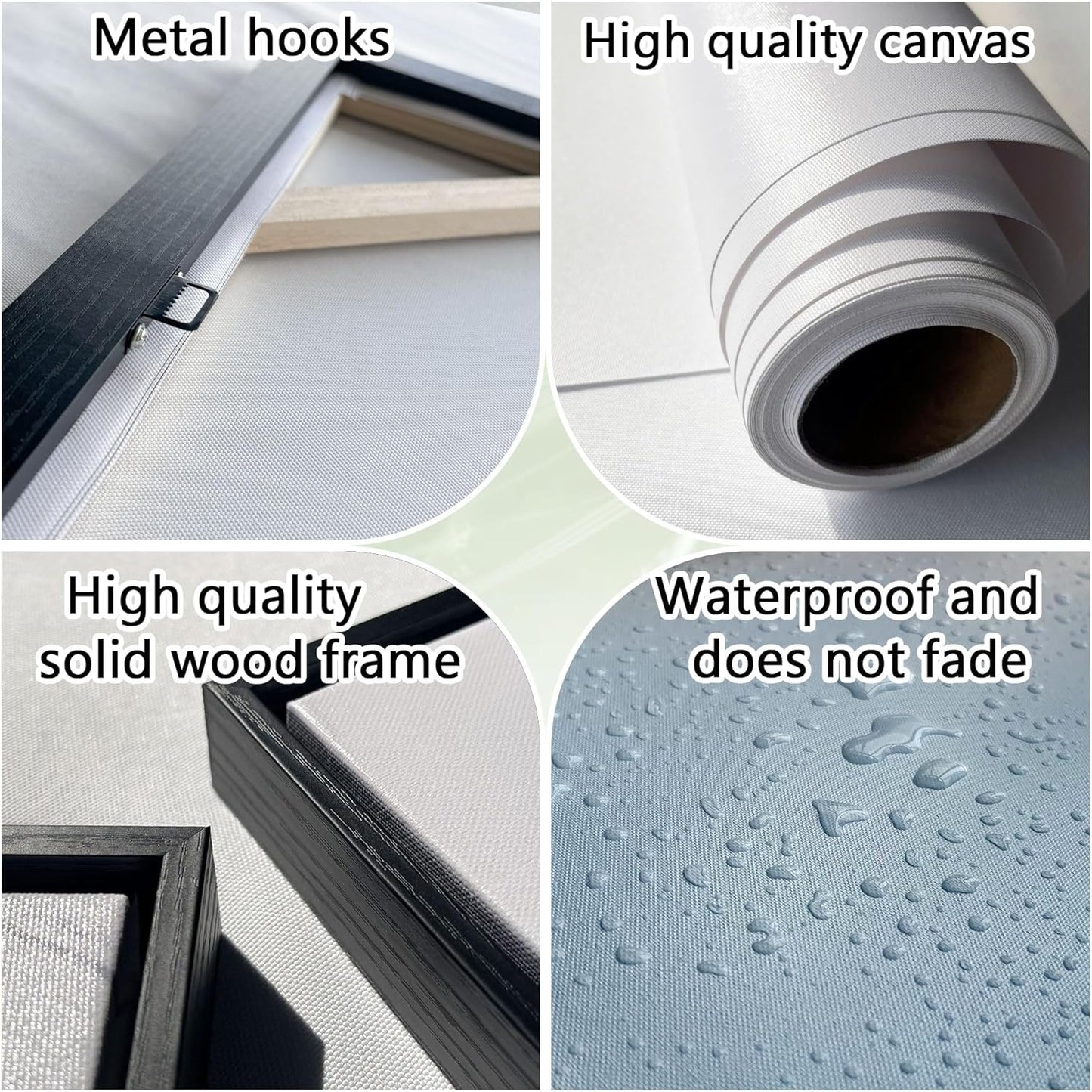 QZQCBLC Vintage Forest Wall Art, Large Farm Hut Landscape Pictures White Snow Green Trees Orange Clouds Abstract Painting Framed Artwork for Living room Bedroom kitchen Home Office Decor 24x48 IN