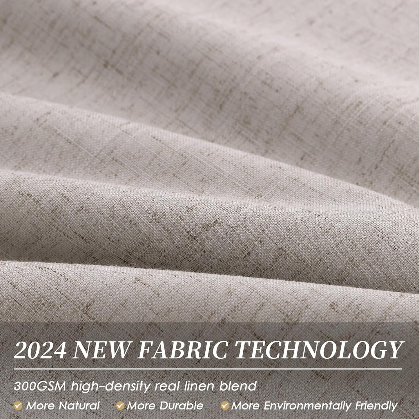 BOODII 63 Inch Blackout Curtains Linen Black Out Curtains for Bedroom 2 Panels Set Neutral Room Darkening Curtain Brownish Grey Thermal Insulated Curtain for Nursery Window Drapes Back Tab 52x63