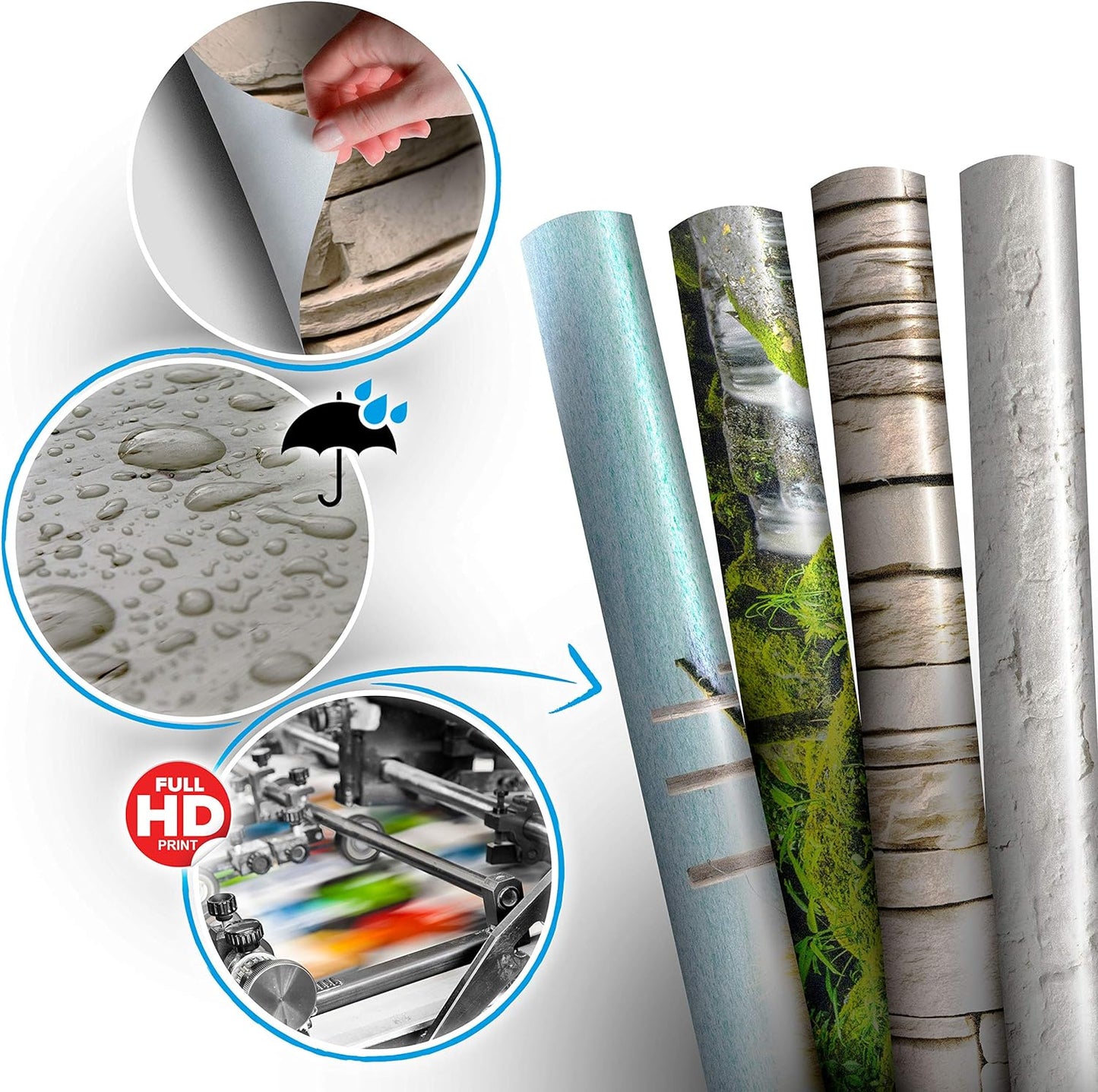 artgeist Wall Mural Hanging Leaves 135x101 in - Peel and Stick Self-Adhesive Wallpaper Removable Large Sticker Foil Wall Decor Print Picture Design Nature Botanical Concrete Orange b-C-10146-a-c