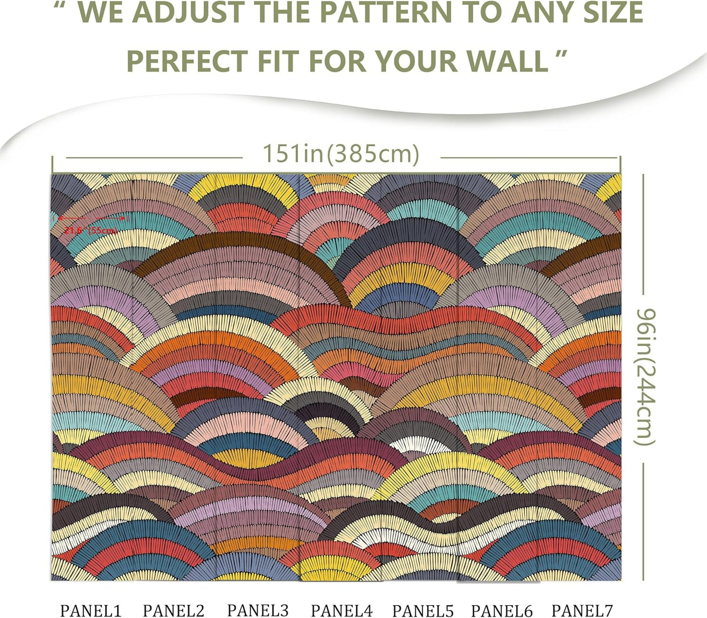 Boho Mural Wallpaper for Bedroom Living Room Restaurant(Not Peel and Stick)