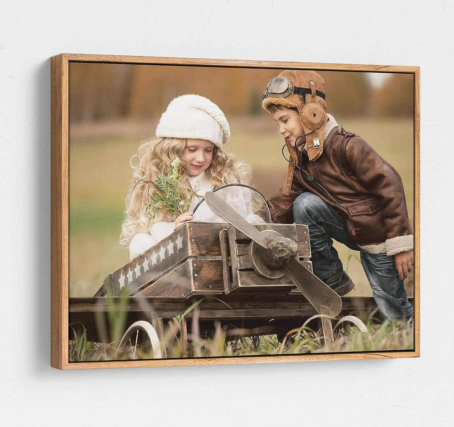 Personalized Custom Canvas Prints: Photo On Canvas (Light Brown, 12x18) Transform Your Photos into Stunning Framed Wall Art Digitally Printed Photo To Canvas Ideal for Home Decor, Gifts Keepsakes.