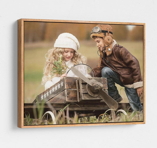 Personalized Custom Canvas Prints: Photo On Canvas (Light Brown, 24X24) Transform Your Photos into Stunning Framed Wall Art Digitally Printed Photo To Canvas Ideal for Home Decor, Gifts Keepsakes.