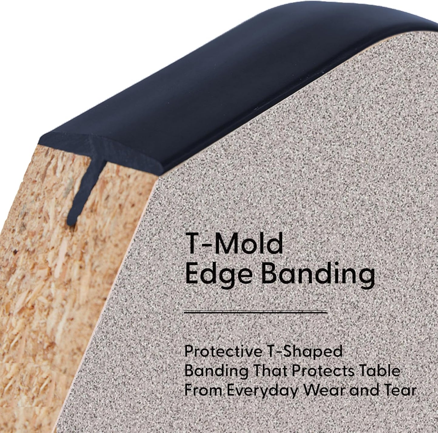 FDP Rectangle Activity School and Classroom Kids Table (24 x 36 inch), Chunky Toddler Leg, Adjustable Height 15-24 inches - Gray Top and Navy Edge