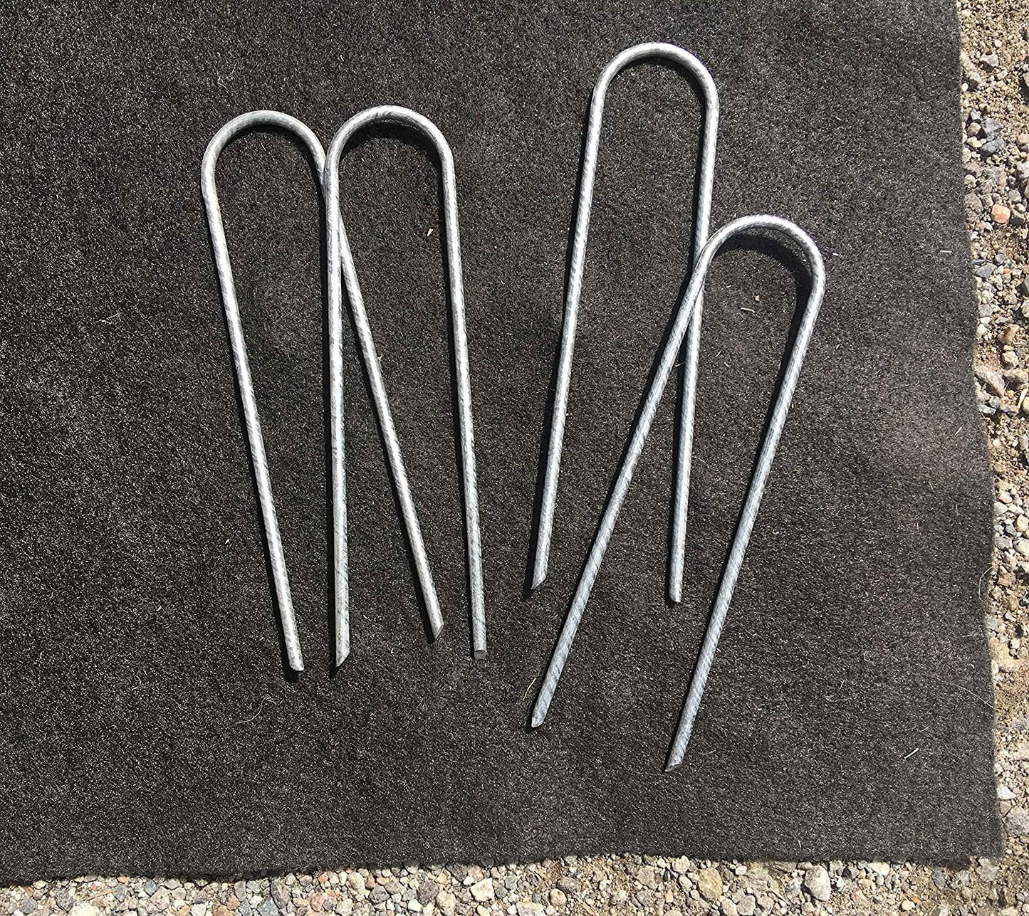 Sandbaggy Galvanized 6-Inch Landscape Staples ~ 9 Gauge Steel - Fabric Pins, Garden Earth Stakes, Ground Cover, Fence Anchors, Lawn Nails ~ Trusted by Organic Farmers Across The USA (5,000 Staples)