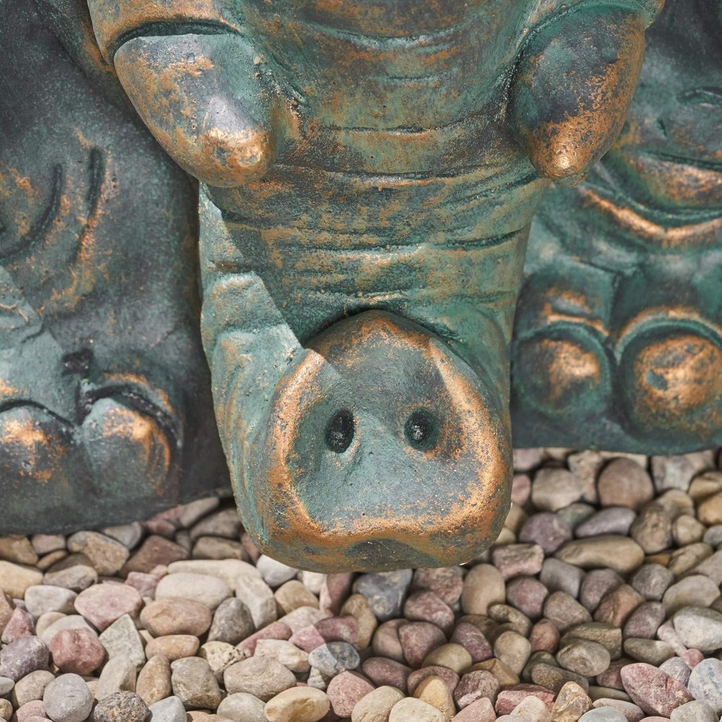 Christopher Knight Home Salome Elephant Garden Stool, Copper Patina