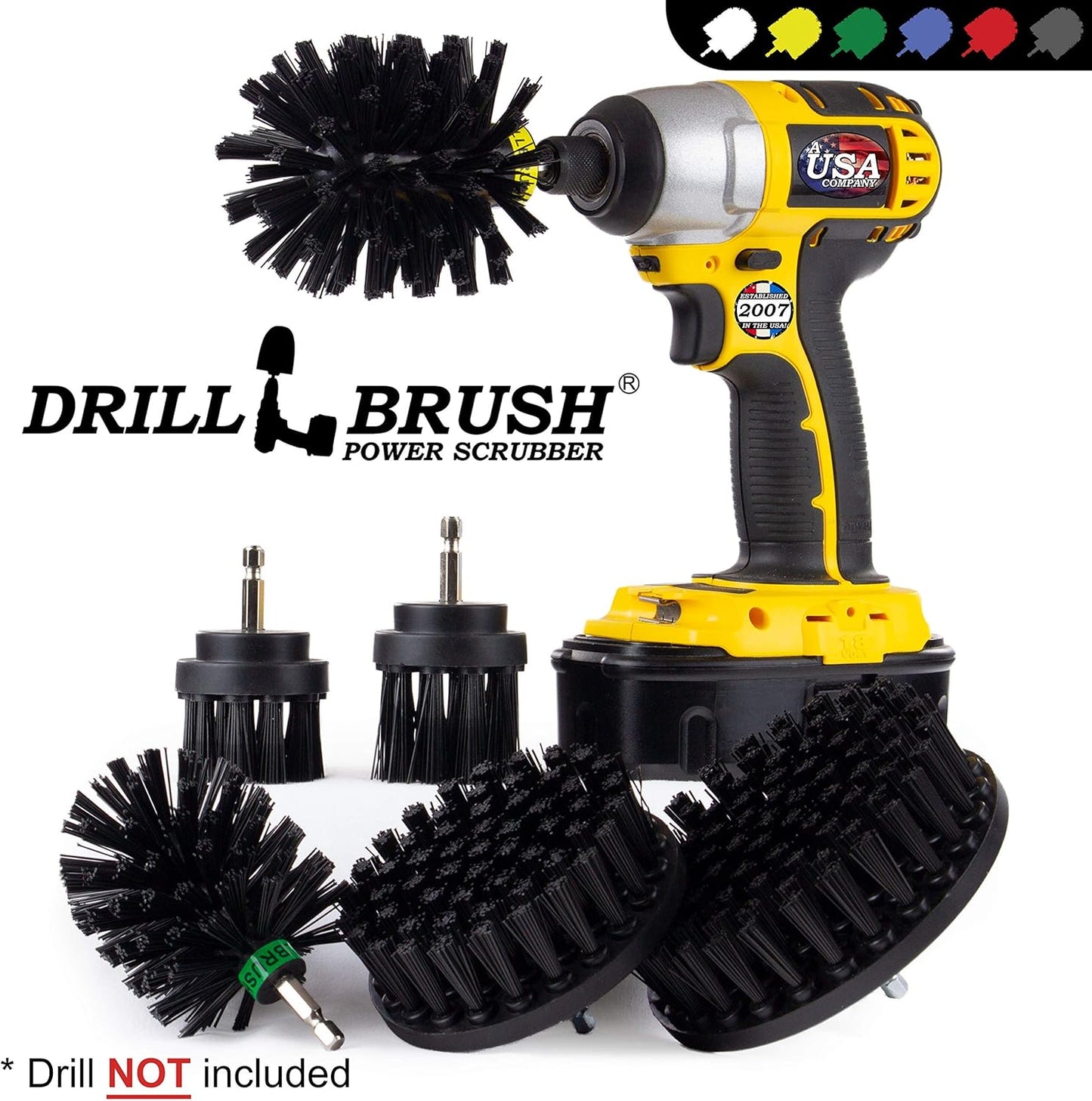 The Ultimate No-Wire Grill Brush Kit - BBQ Accessories - Drill Brush - Rust Remover - Cast Iron Skillet - Grill Cleaner - BBQ Brush - Grill Accessories - Grill Scraper - Electric Smoker - Gas Grill
