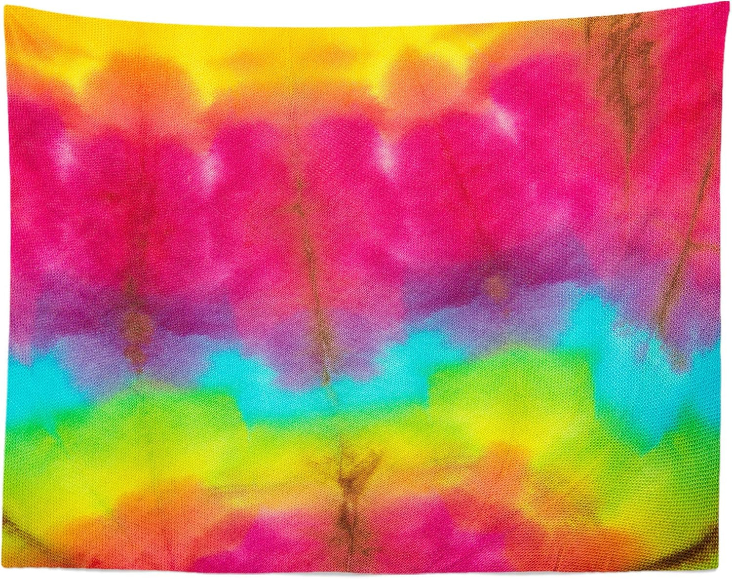 BELECO Tie Dye Tapestry Wall Hanging 70x47 Inch Fabric Tie Dye Color Texture Background Tapestry Groovy Sign Rainbow Tapestry Hippie Tie Dye Tapestries for Bedroom Living Room Dorm Decor