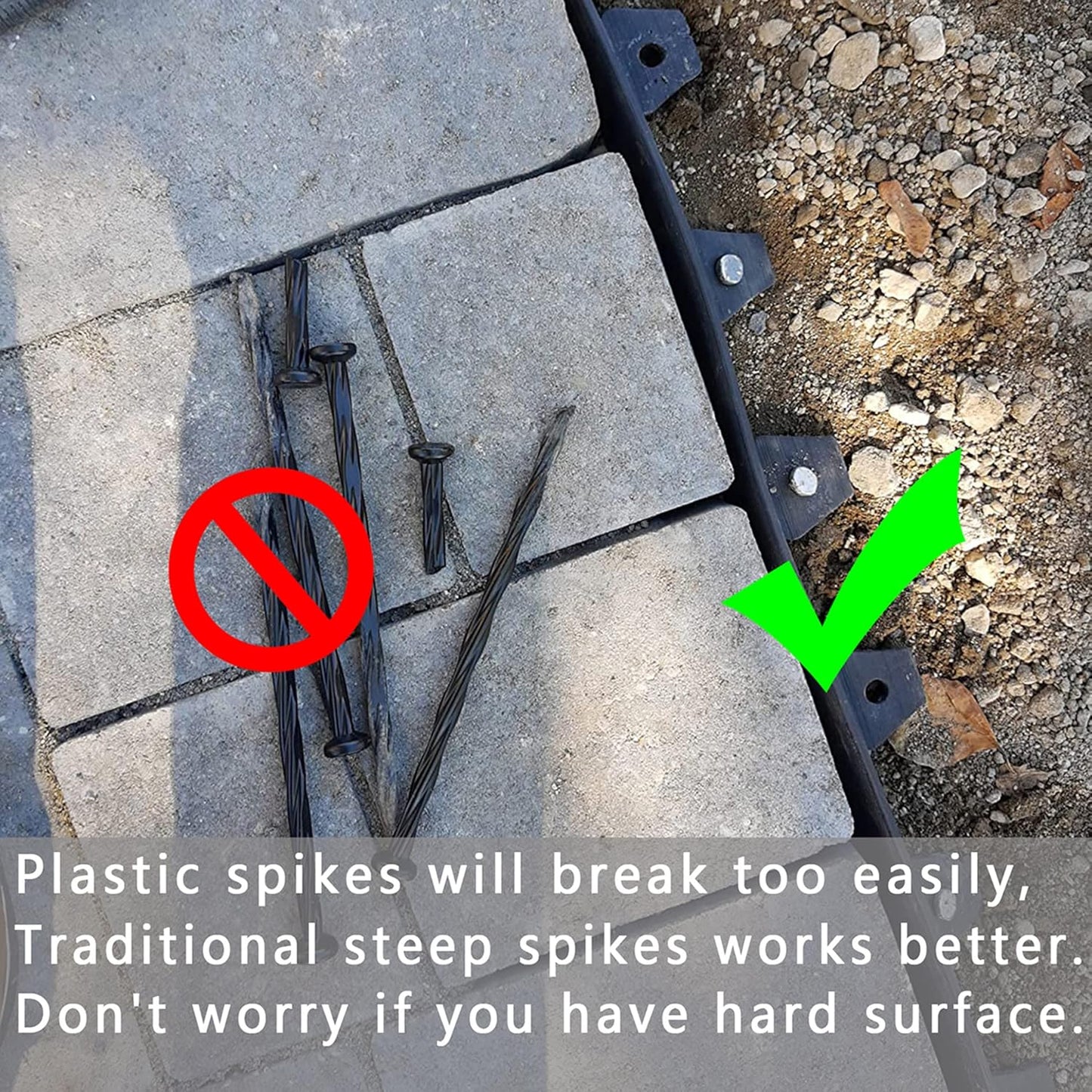 50/100/150 Pack 6" Solid Galvanized Non-Rust Metal Garden Stakes Spiral Landscape Edging Anchors for Paver Edging, Gardening, House Construction, etc (50)