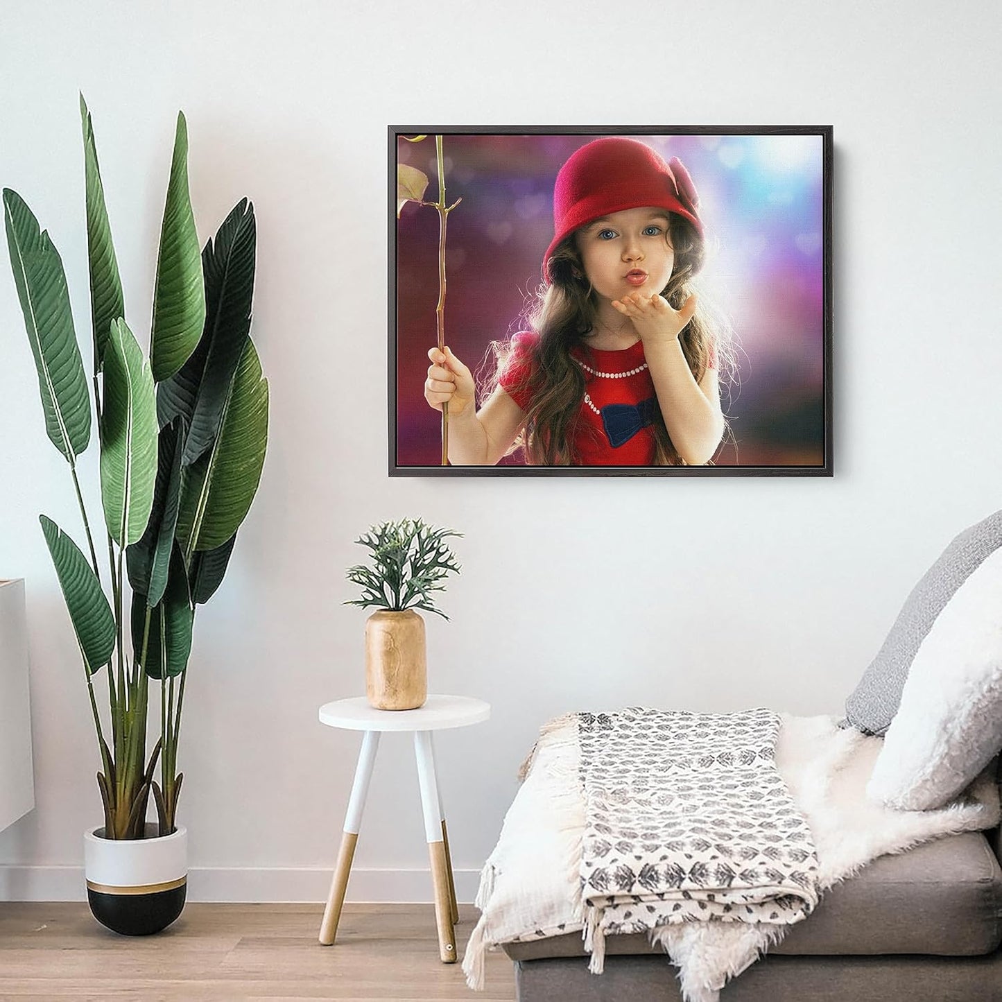 Personalized Custom Canvas Prints: Photo On Canvas (Black 16X24) Transform Your Photos into Stunning Framed Wall Art Digitally Printed Photo To Canvas Ideal for Home Decor, Gifts Keepsakes.