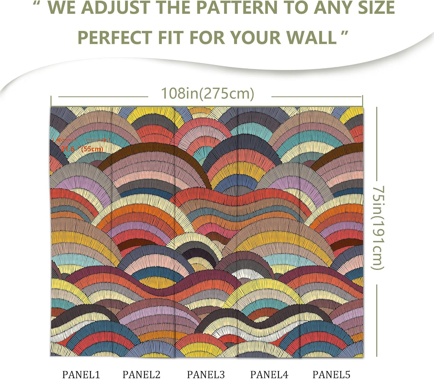 Boho Mural Wallpaper for Bedroom Living Room Restaurant(Not Peel and Stick)