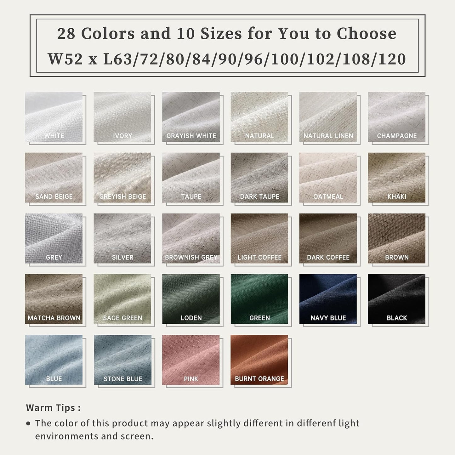 BOODII Neutral Linen Blackout Curtains 84 Inch Length 2 Panels Set Room Darkening Black Out Curtains for Bedroom Living Room Thermal Insulated Nursery Drapes Back Tab/Rod Pocket Greige Taupe 52x84