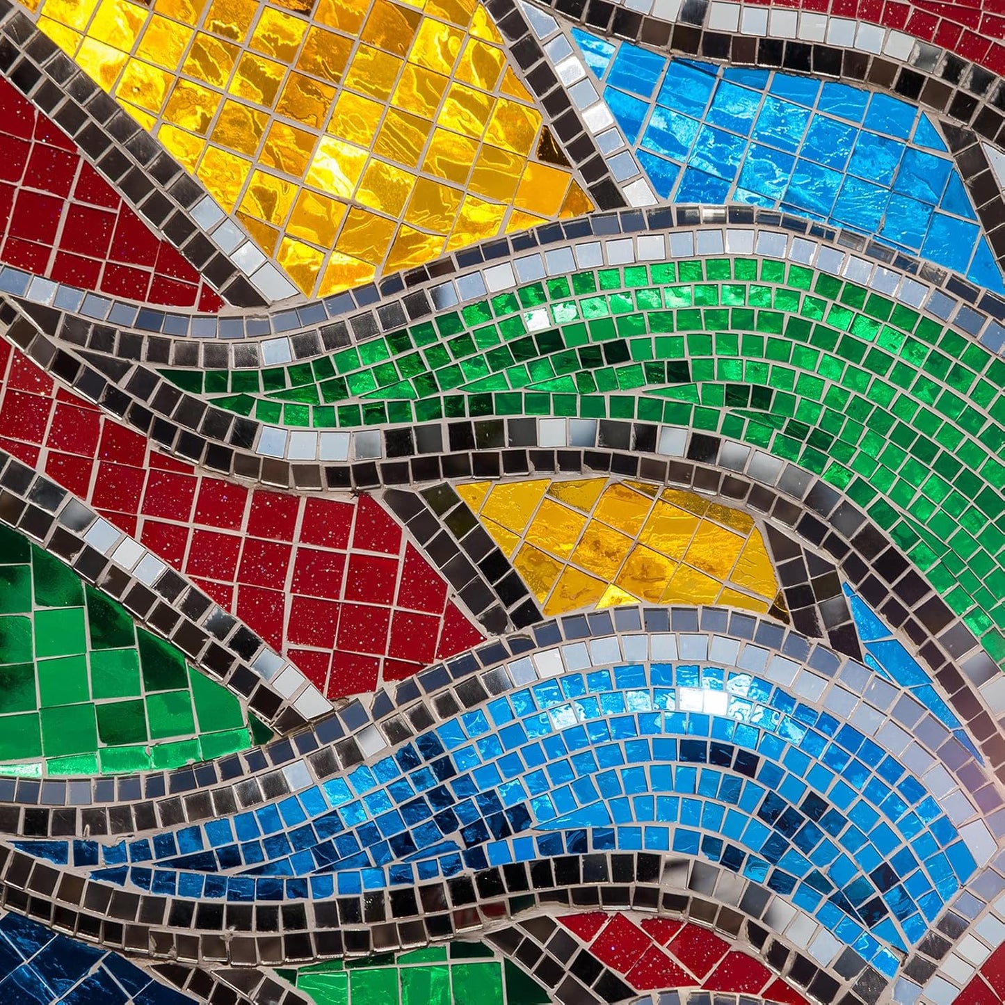 MECCANIXITY Self Adhesive Glass Mirror Mosaic Tiles 3200 Pcs 5 x 5 mm Disco Tiles for Craft Decoration Glass Mirror Disco Ball Blue 2 Pcs