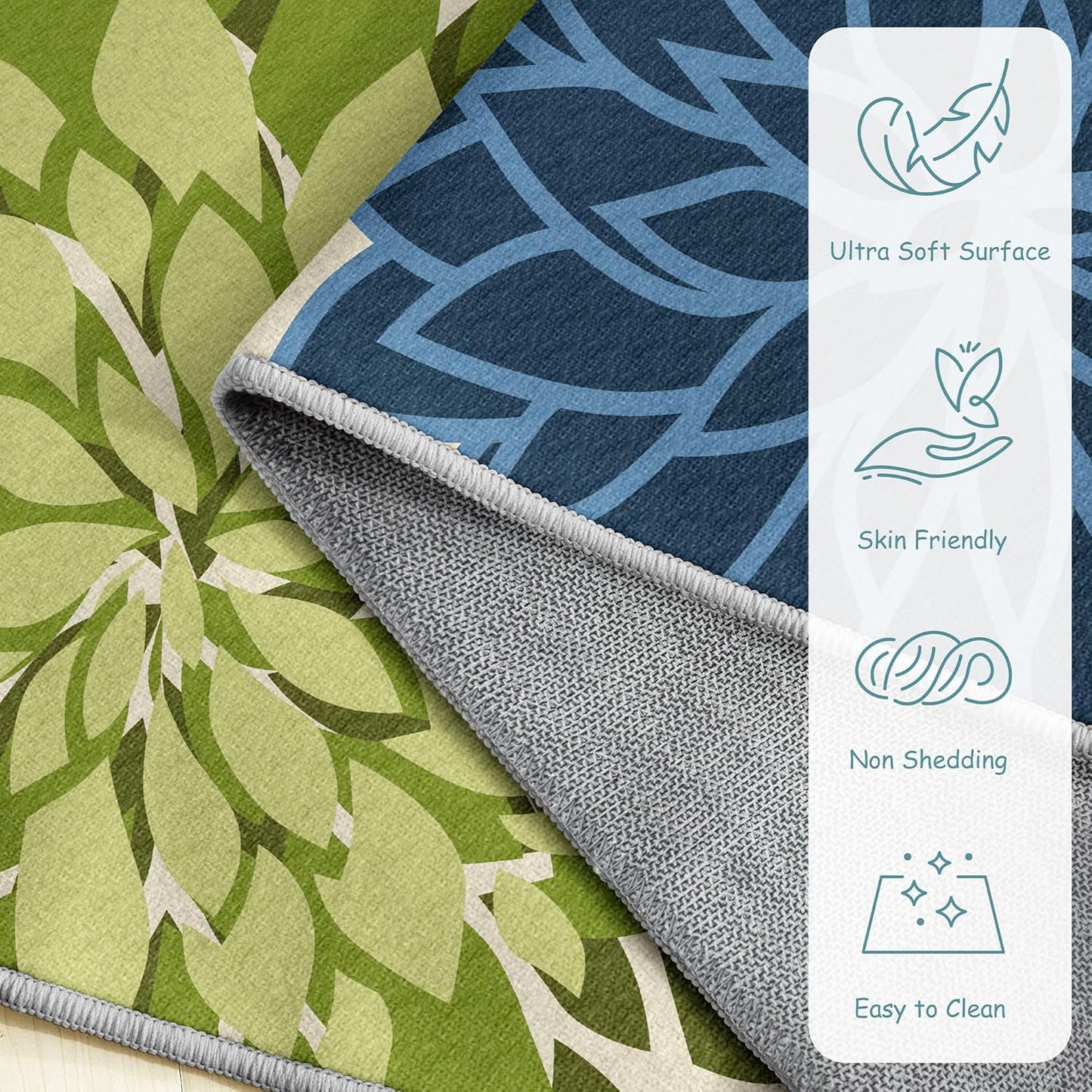 Area Rug 2x3 Yellow Green Washable Entry Small Rug Multicolored Tropical Botanical Modern Floral Indoor Kitchen Door Mat Entrance Carpet Non Slip for Bedroom Living Room, Porch