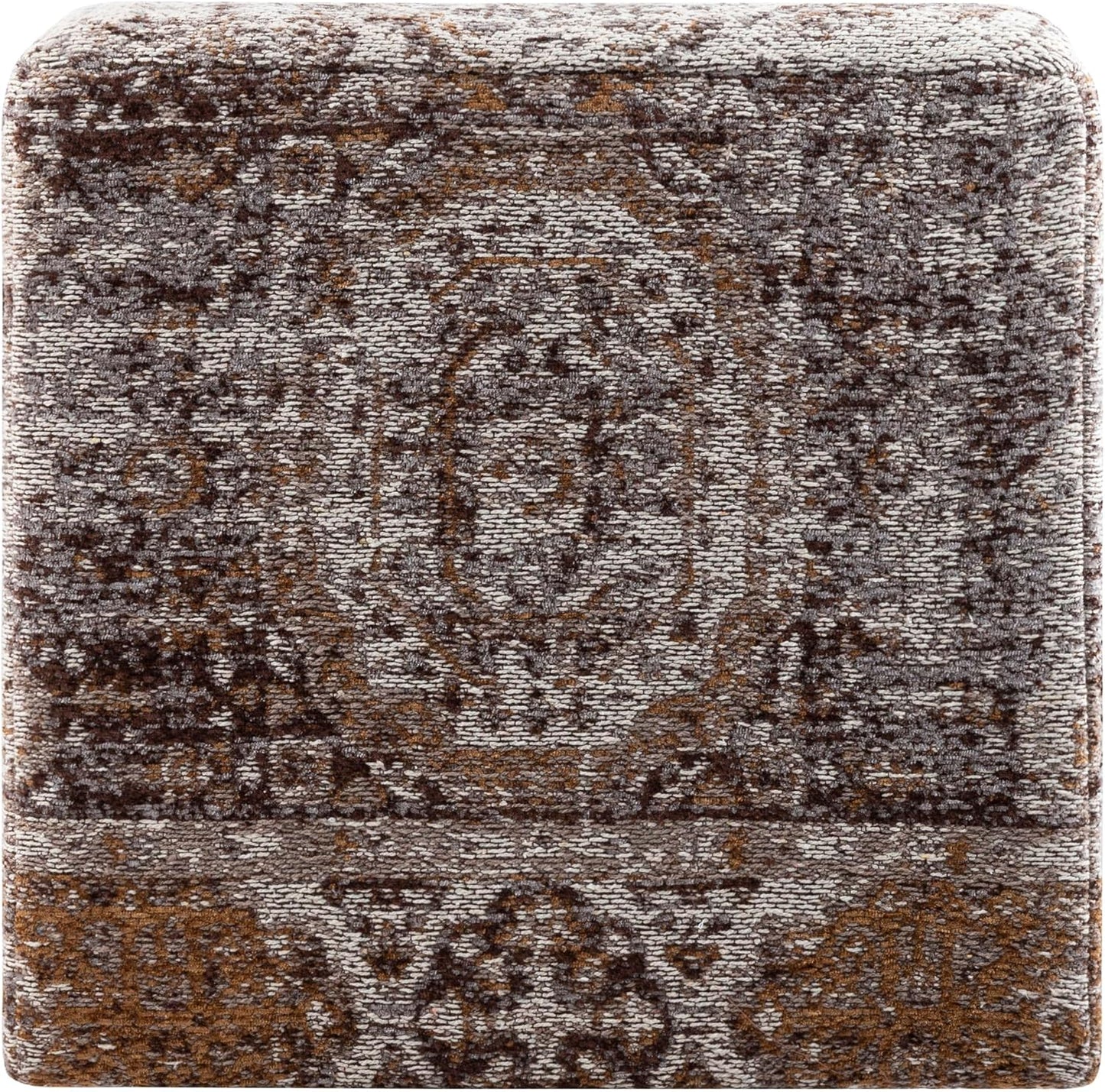 Mark&Day Pouf Ottoman, Kaltenleutgeben Traditional Camel Cube Pouf Foot Rest for Living Room, Bedroom and Boho Home Decor (18"x18"x18")